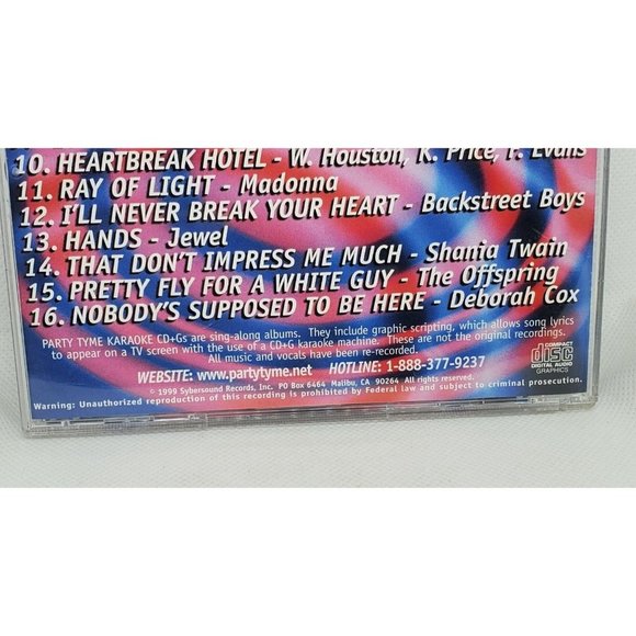 CDB Party Tyme Super Hits Karaoke CD+G CD Lyric Booklet Included No Scratches - Picture 8 of 12